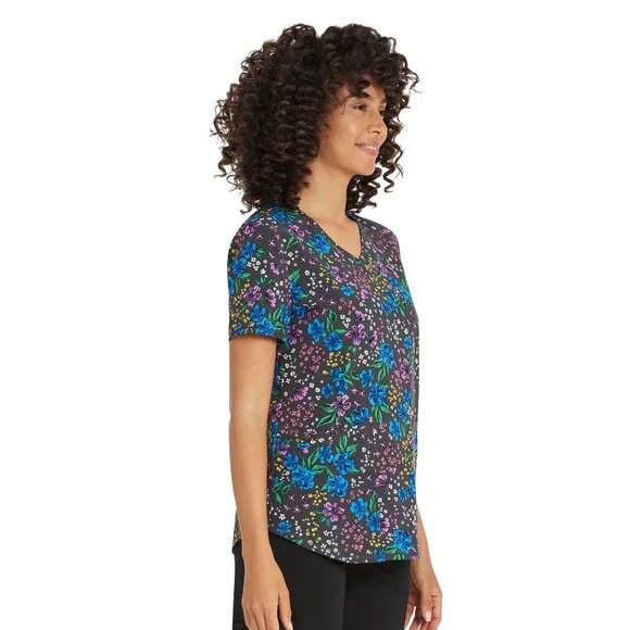 Scrubstar Womens Floral V-Neck Scrub Top Ultra Soft Breathable Flowers S, M, 3XL - Picture 7 of 8